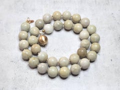 Antique Honey Tan Jade Necklace