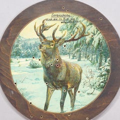 Antique Honor Shooting Target Deer in Winter 1931