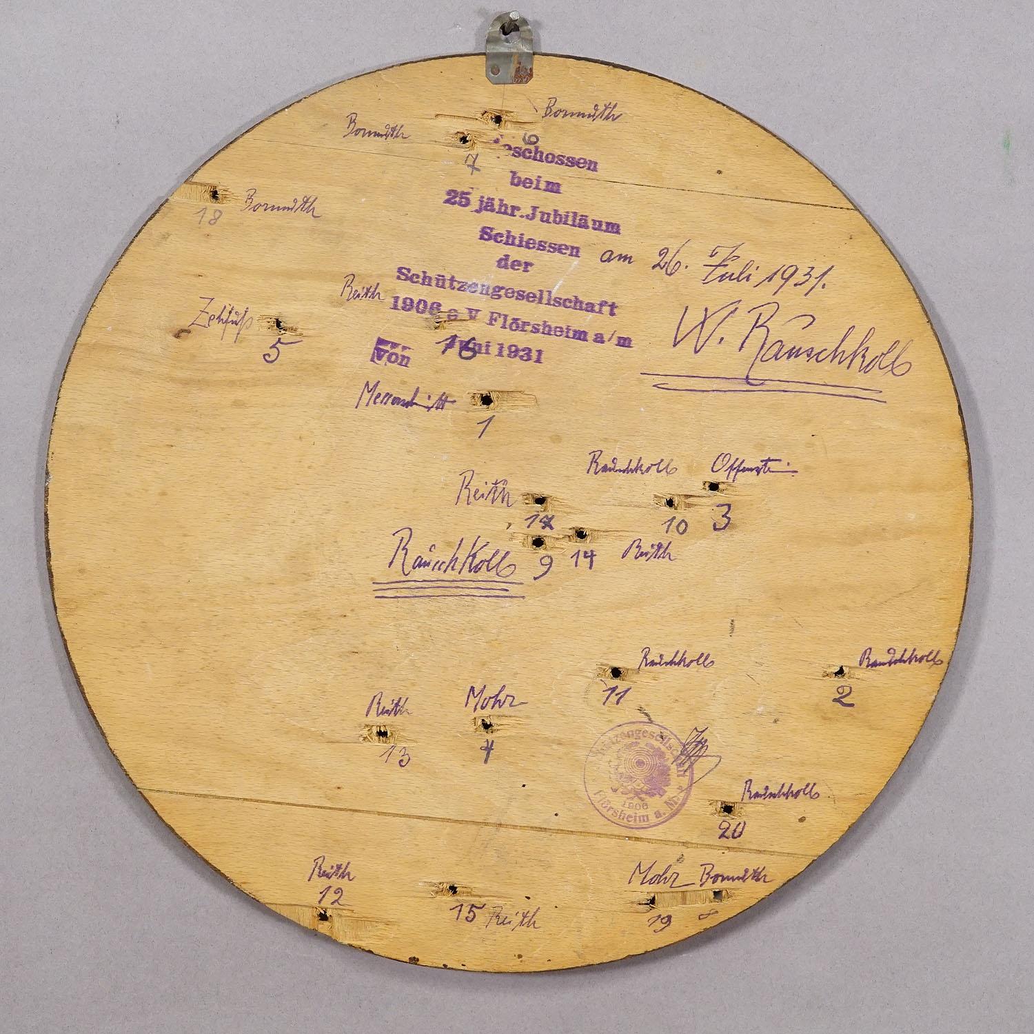 Allemand Antique Honor Shooting Target Deer in Winter 1931 (tir à la cible de cerfs en hiver) en vente