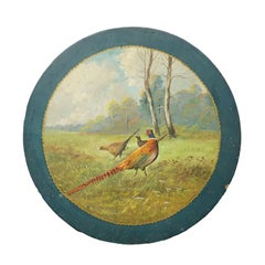Cible d'honneur ancienne représentant trois faisans, Allemagne, vers les années 1930