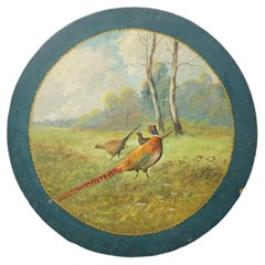 Cible d'honneur ancienne représentant trois faisans, Allemagne, vers les années 1930