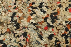 Antique Hooked Rug with Abstract Multicolor Patterns  Rug & Kilim