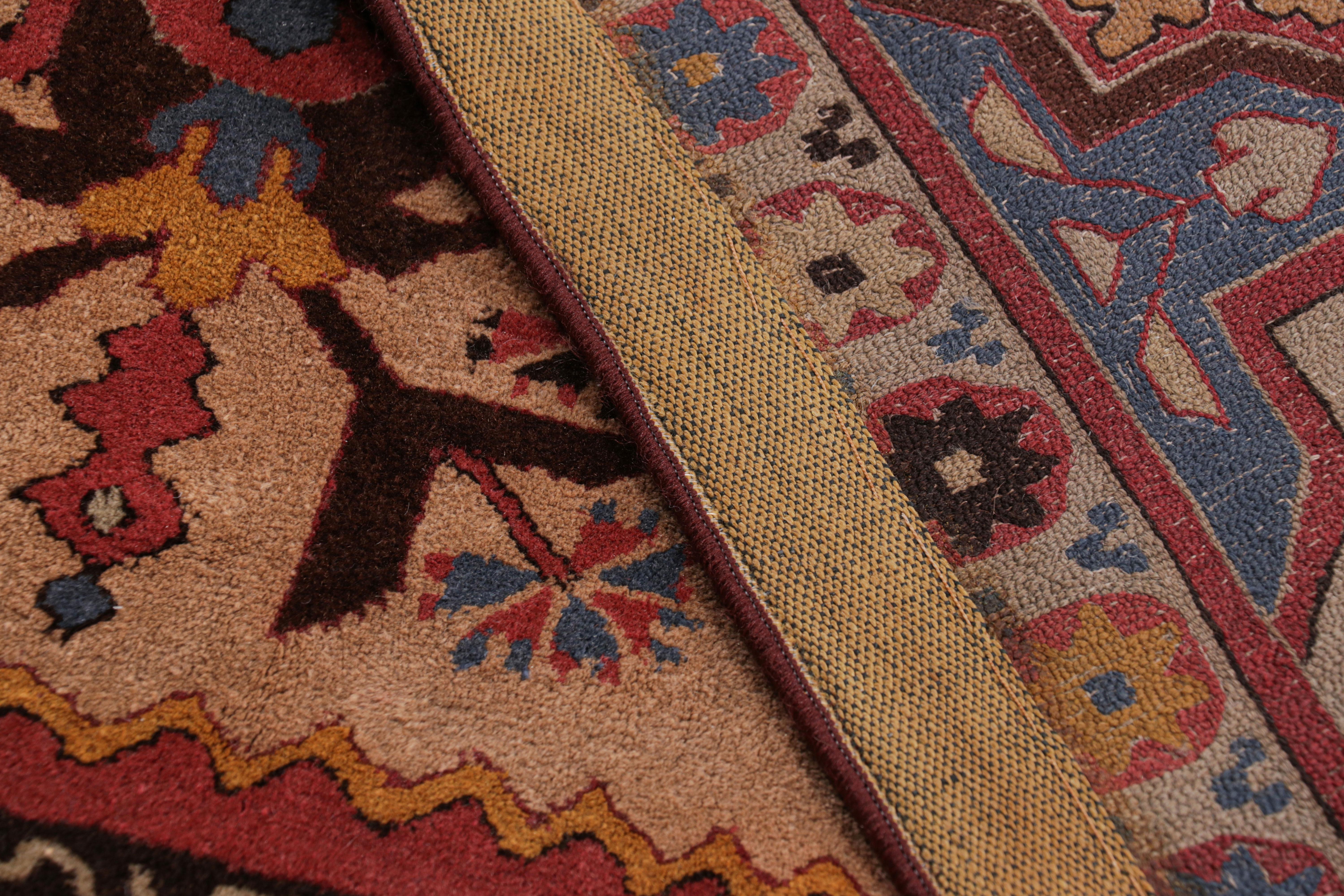 Antique Hooked Rug with Polychromatic Florals and Medallion For Sale 1