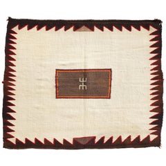 Antique Hopi Indian Saddle Blanket, Four Points, Western United States