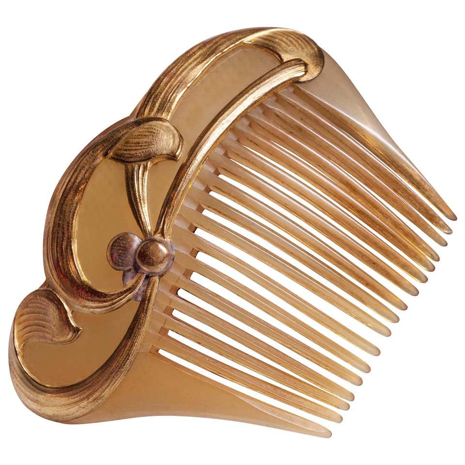 Antique Aluminium and Horn Comb For Sale at 1stDibs | aluminum hair comb