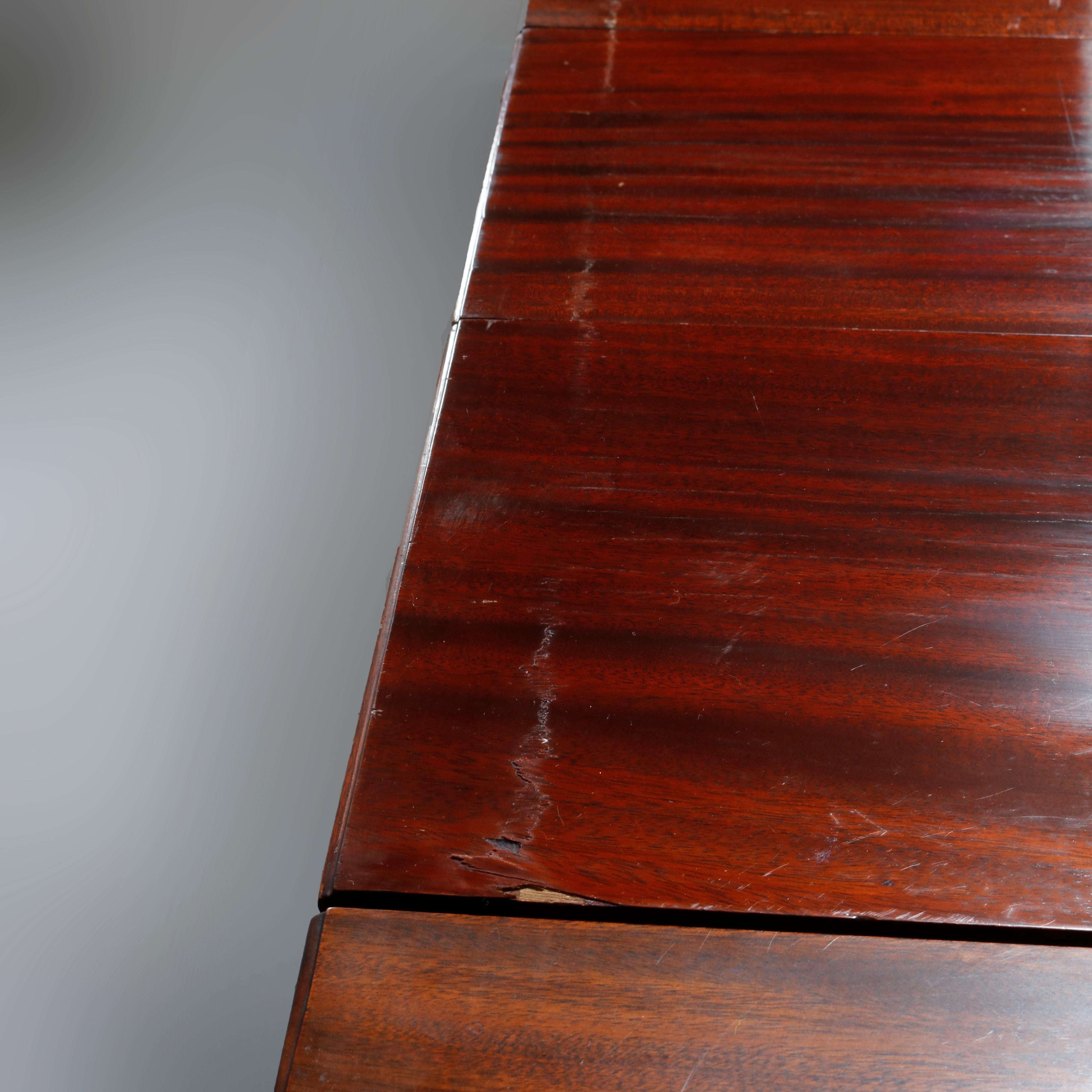 Antique Horner School Mahogany Claw Foot Dining Table with Eight Leaves c1890 5