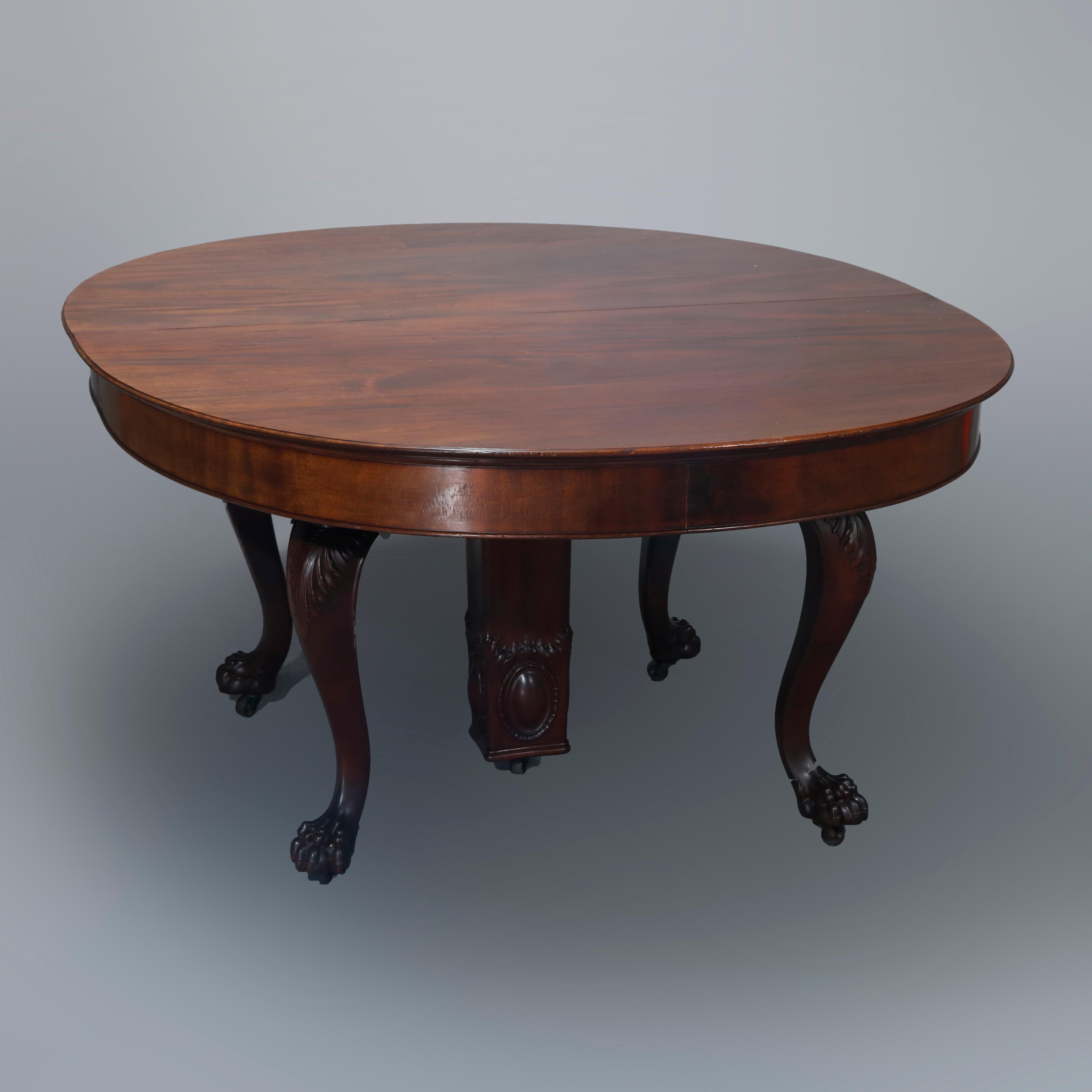 claw foot dining table with leaf