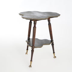 Antique Horner School Mahogany Cloverleaf Side Table, Circa 1900