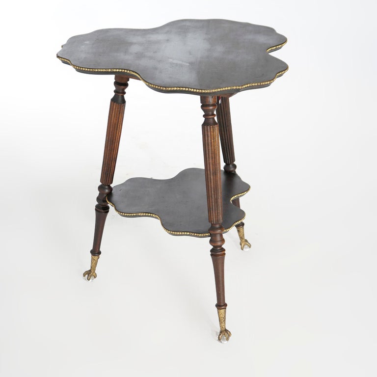 Antique Horner School Mahogany Cloverleaf Side Table, Circa 1900 For