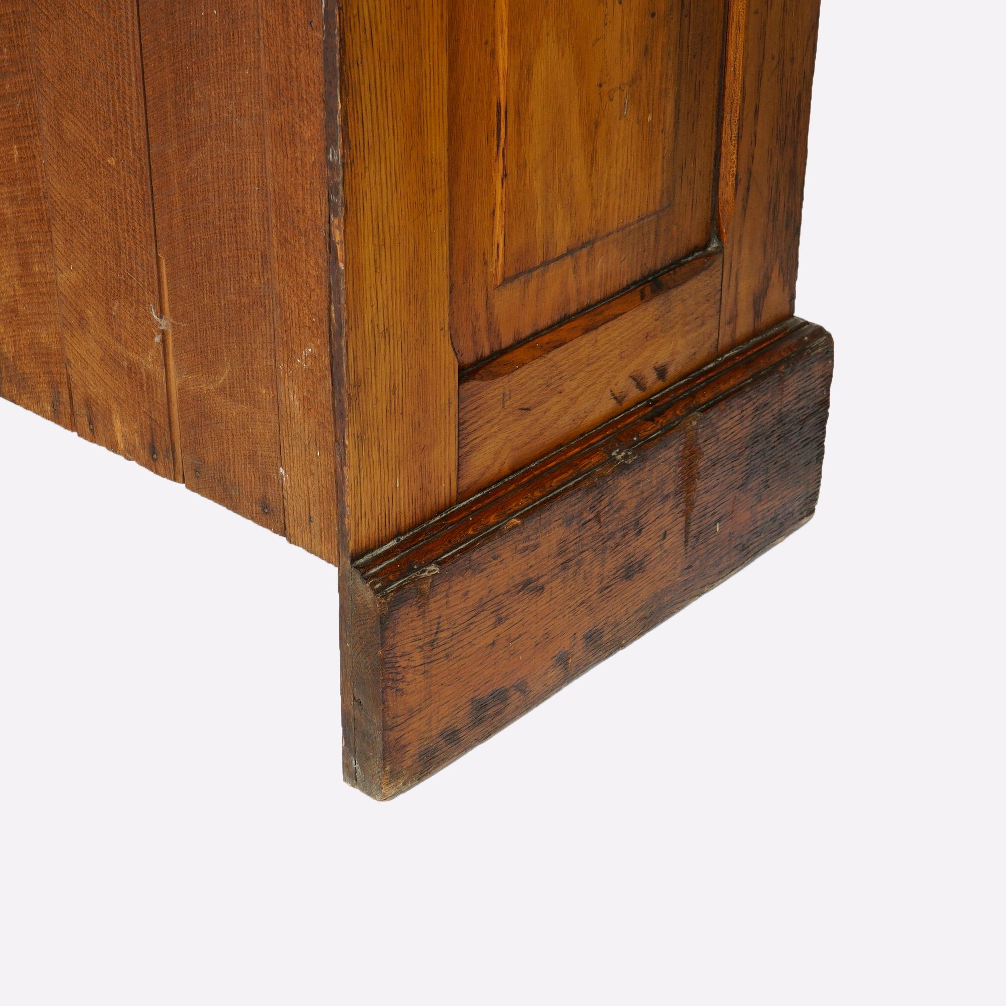 Antique Horner School Oak Double Door Gun Cabinet Circa 1900 13