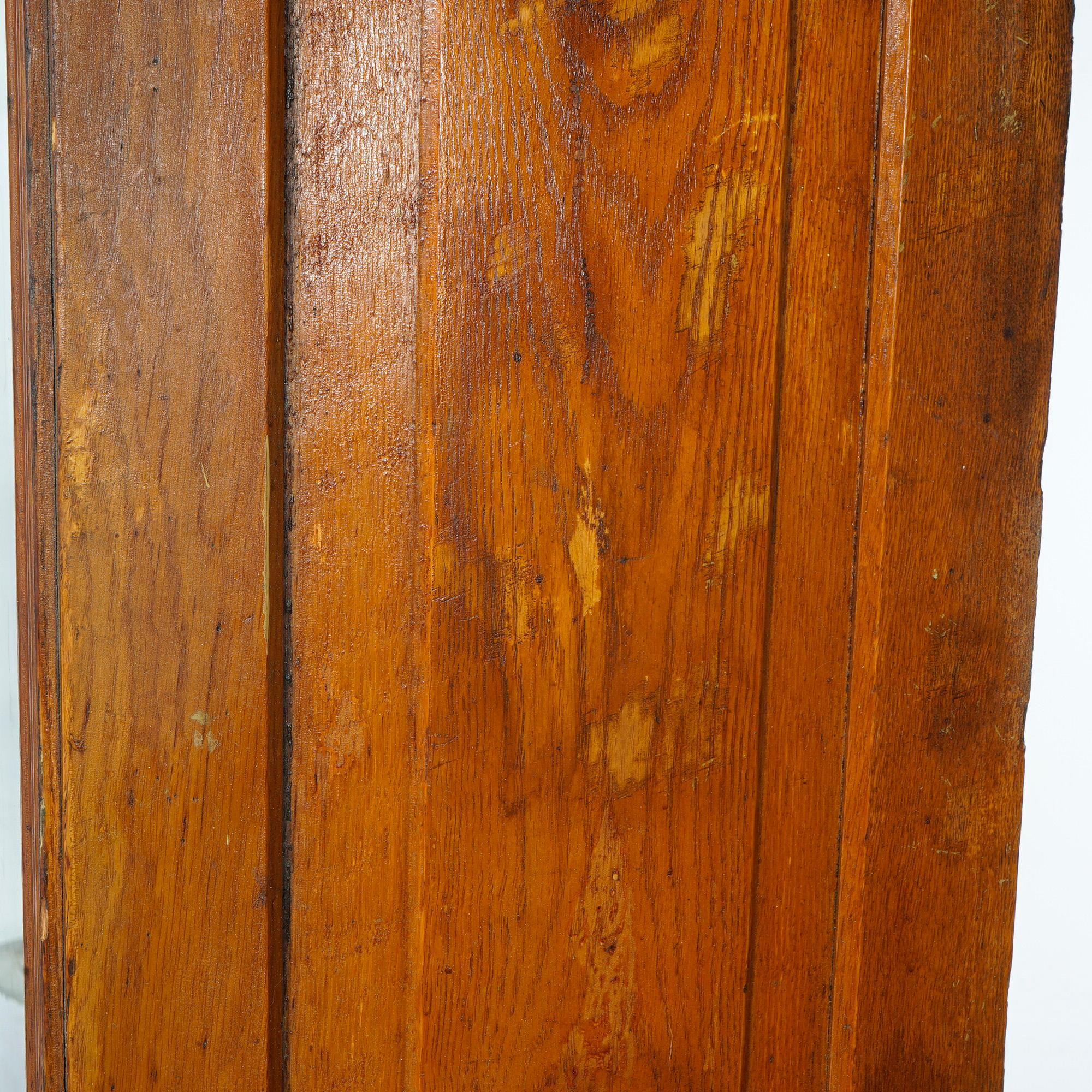 Antique Horner School Oak Double Door Gun Cabinet Circa 1900 14