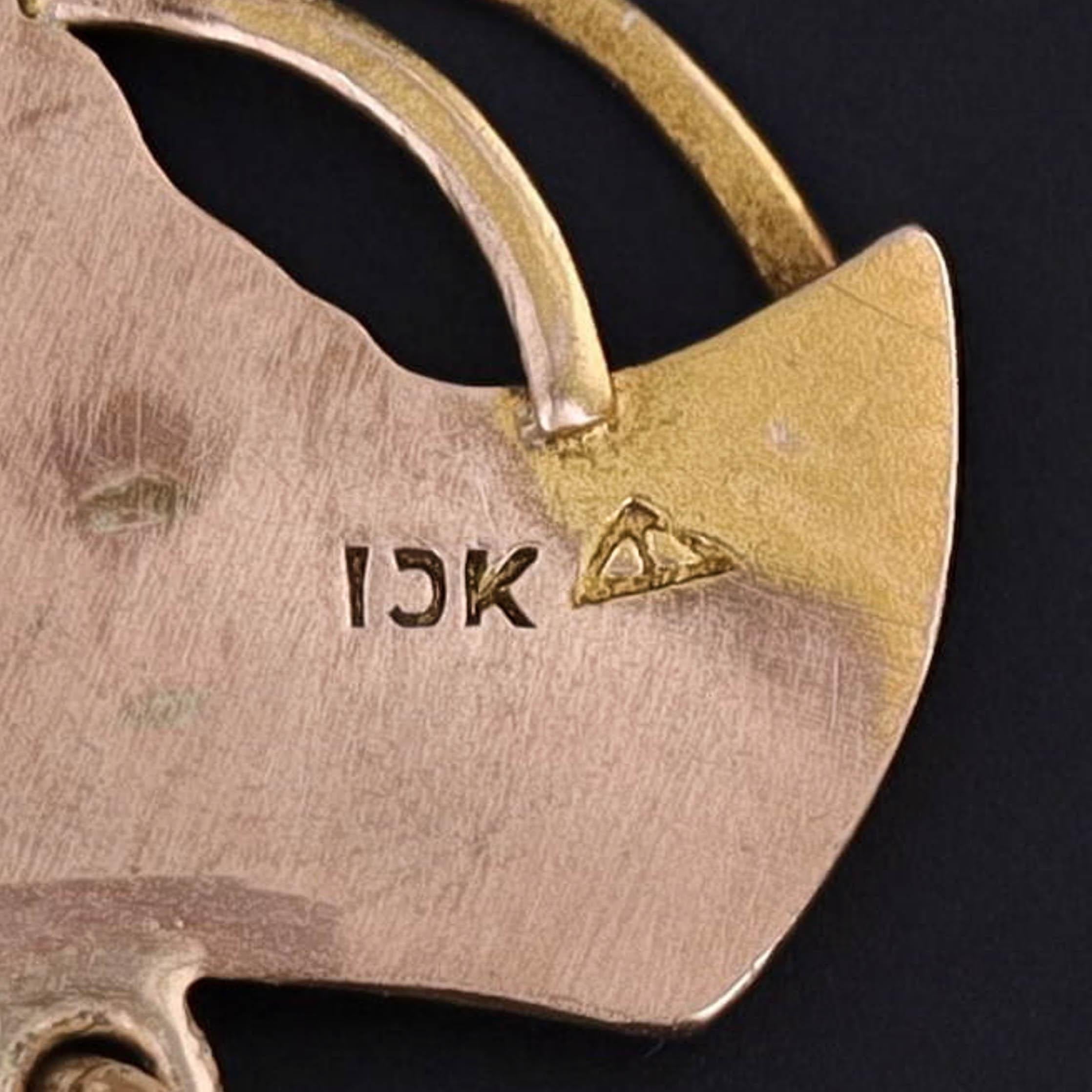 Antiguo Colgante de Conversión de Caballo de Oro de 10k en Bueno estado para la venta en Lewisburg, PA