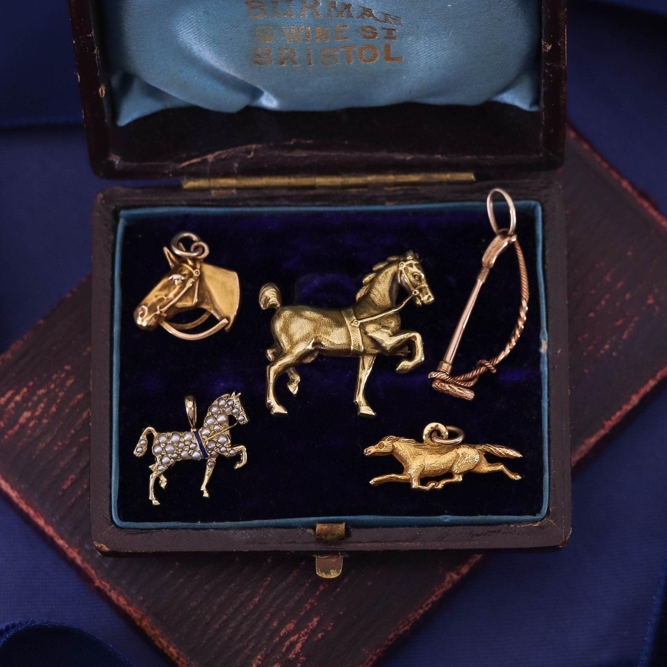 Antiguo Colgante de Conversión de Caballo de Oro de 10k en venta 2