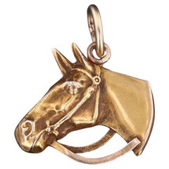 Antique Horse Conversion Pendant of 10k Gold