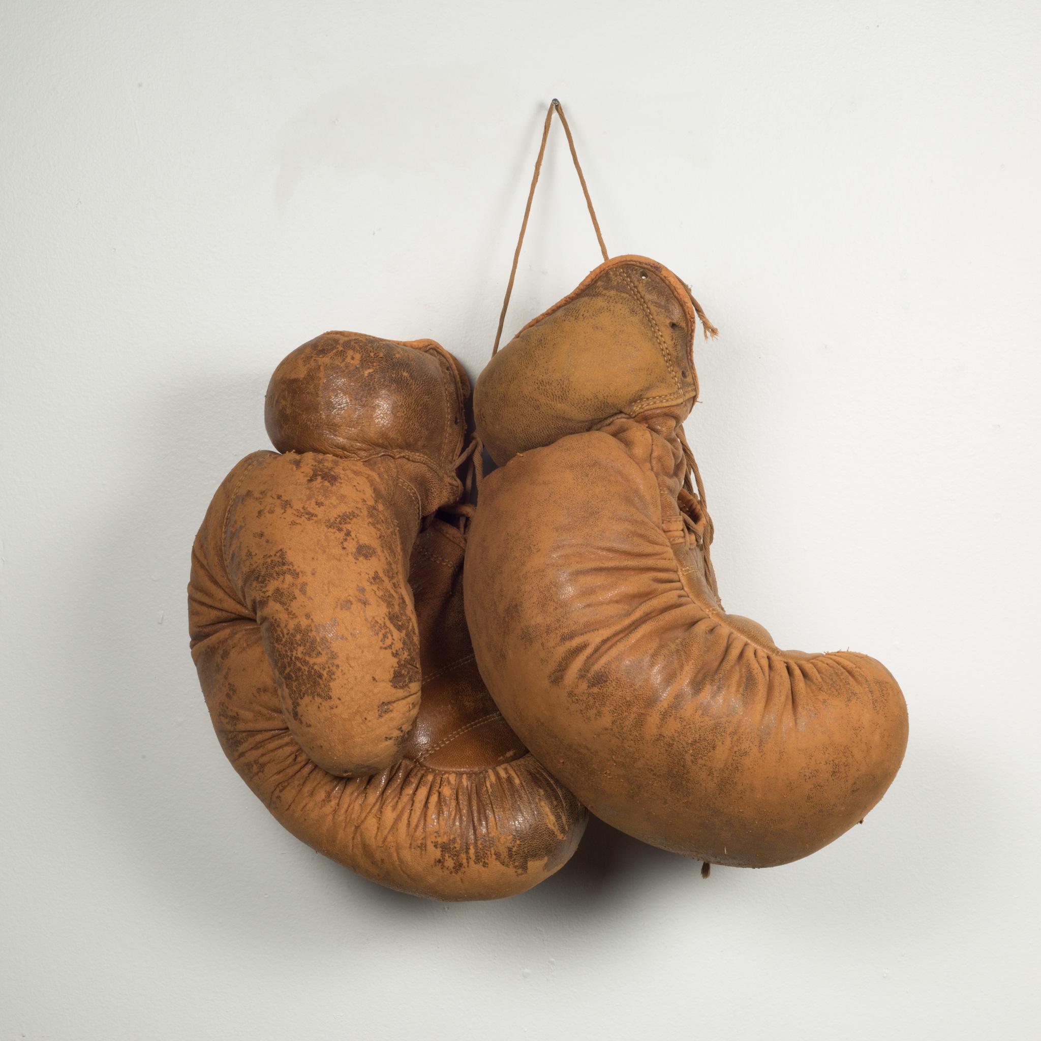 American Antique Horse Hair and Leather Boxing Gloves c.1920-Two pairs. Price is per item