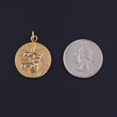 Antique Horse Pendant of 14k Gold