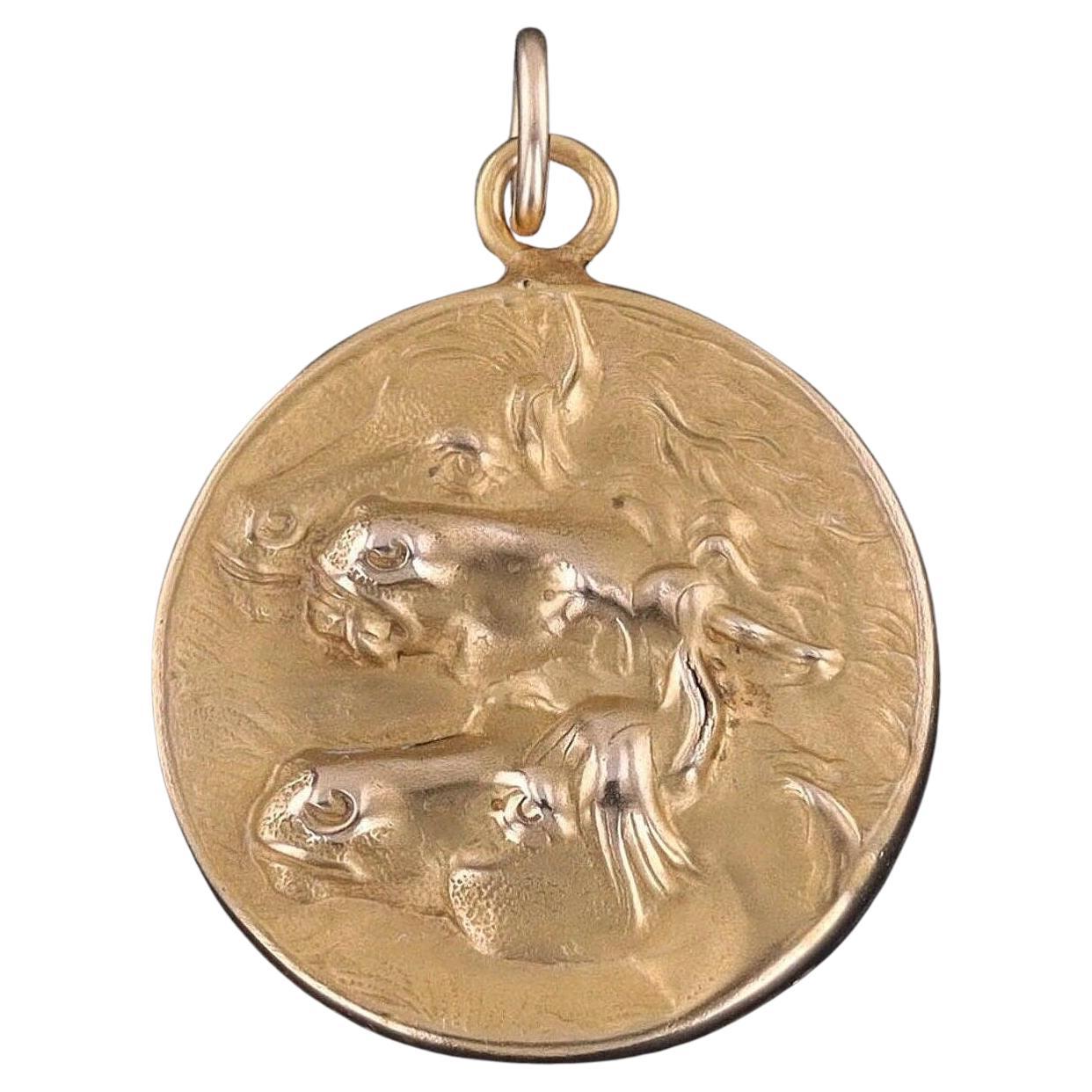 Antique Horse Pendant of 14k Gold