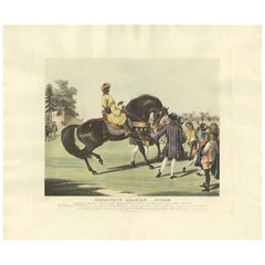 Antique Horse Print of the Godolphin Arabian by Gambart, circa 1900