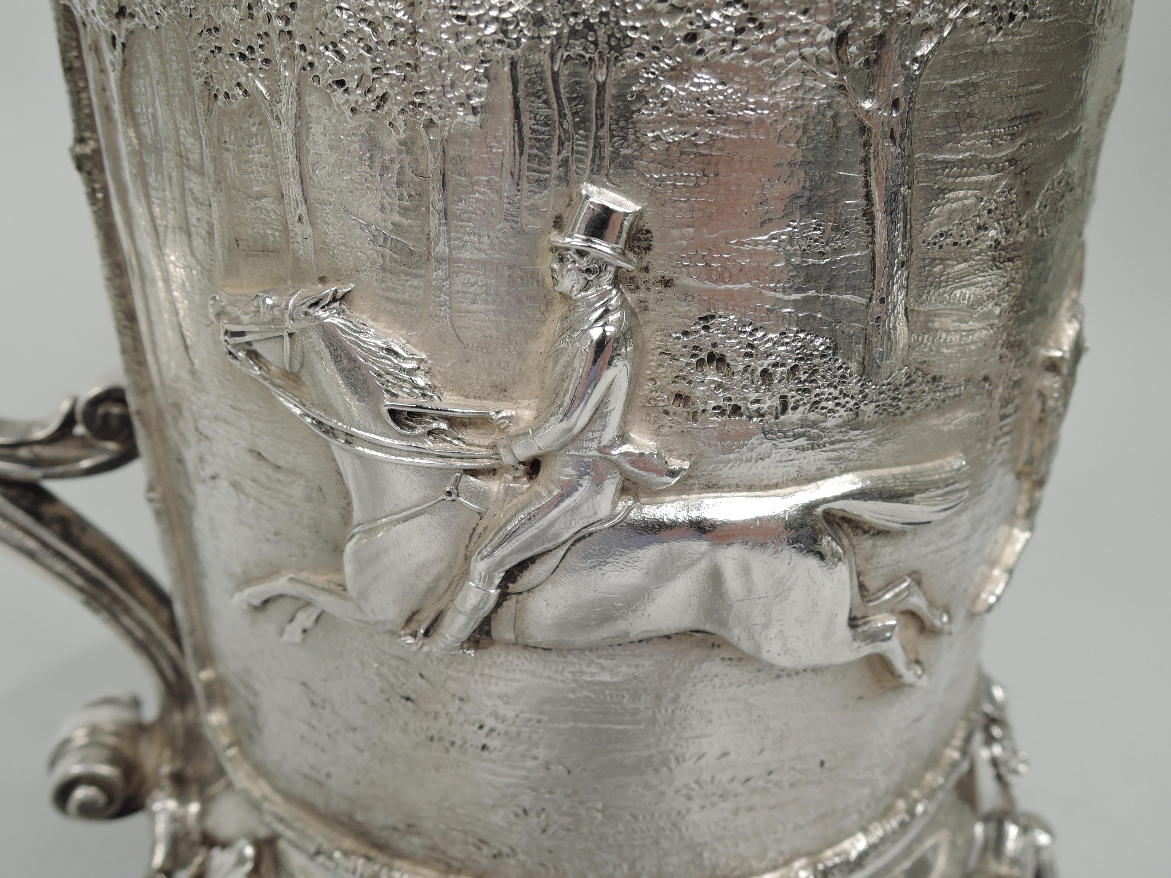 Antique Horse Race Tankard with German Imperial Association For Sale 2