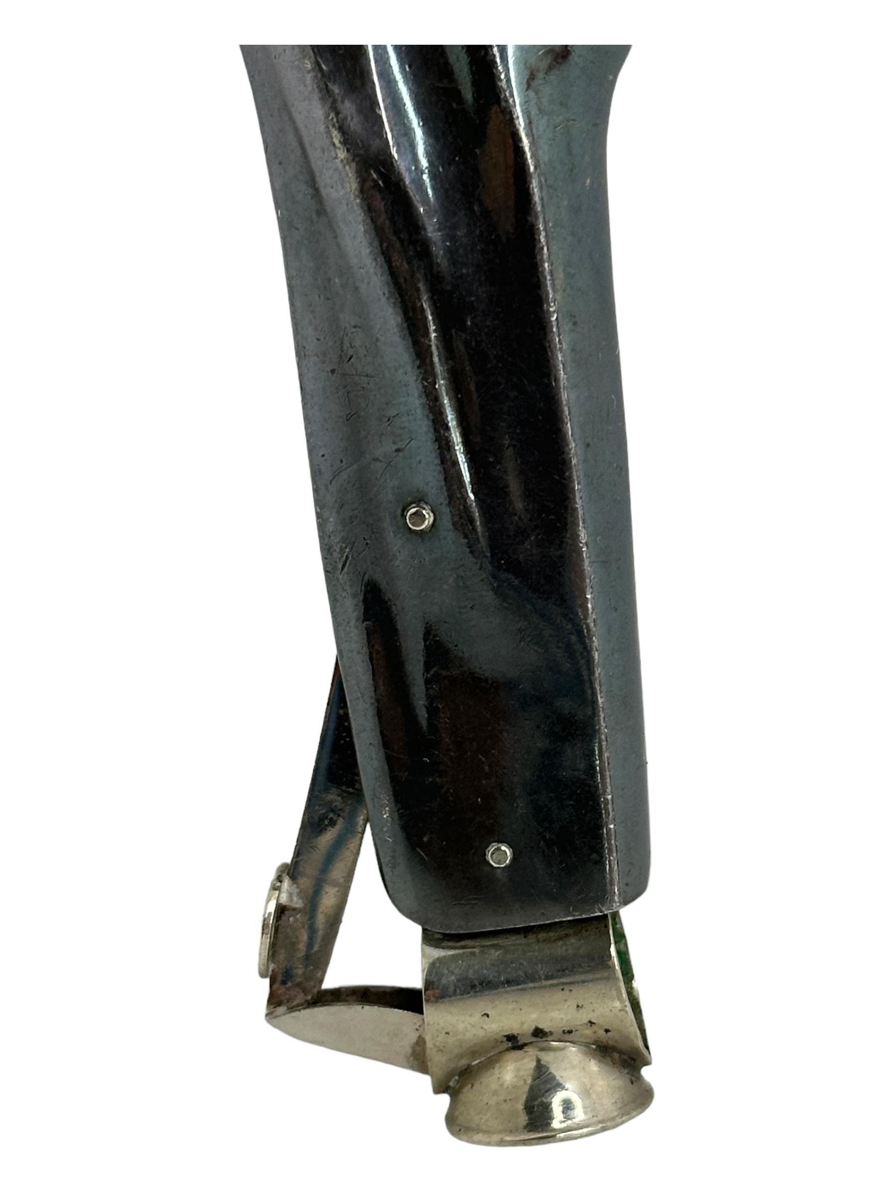 Silvered Antique Horse Racing Jockey Fred Archer Cigar Cutter, silvered Metal 1900s For Sale