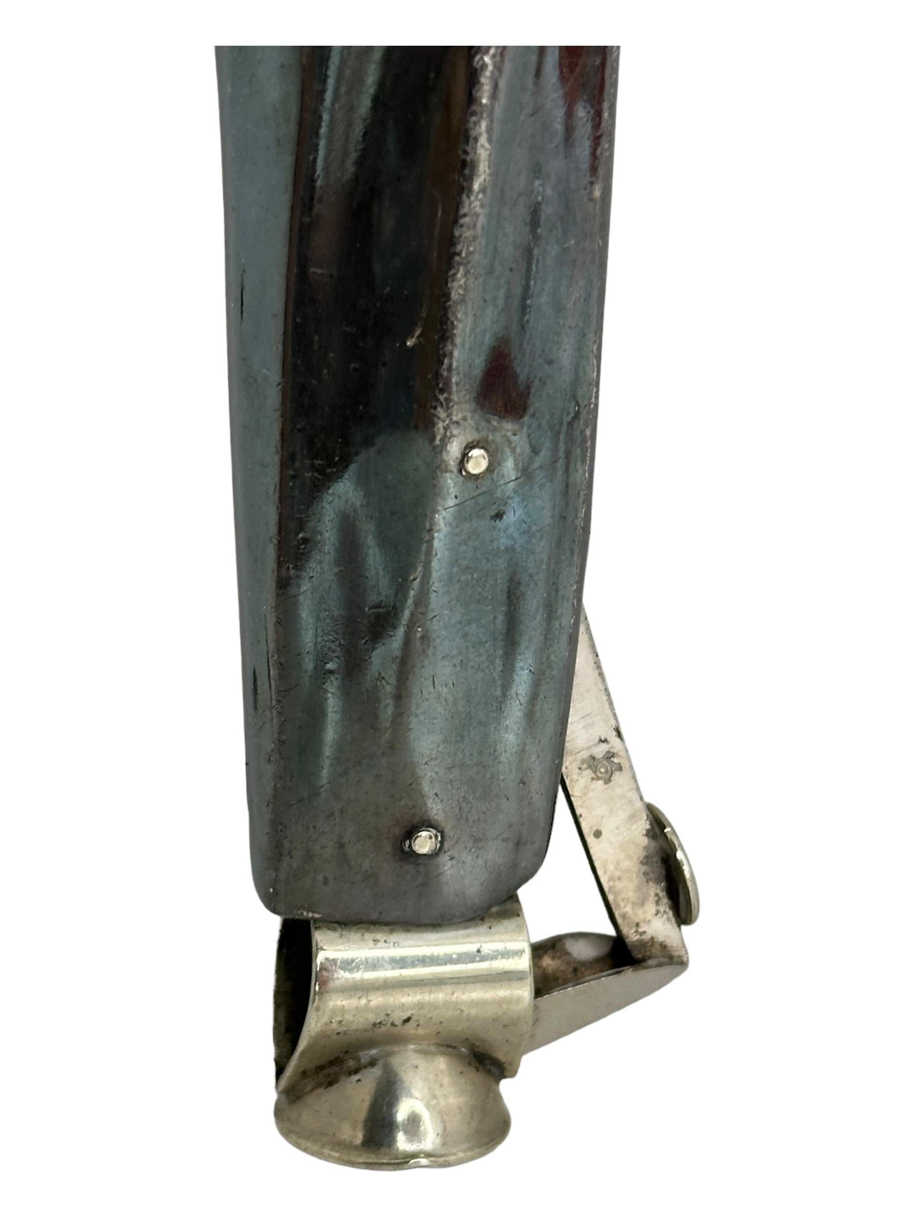 Antique Horse Racing Jockey Fred Archer Cigar Cutter, silvered Metal 1900s In Good Condition For Sale In Nuernberg, DE