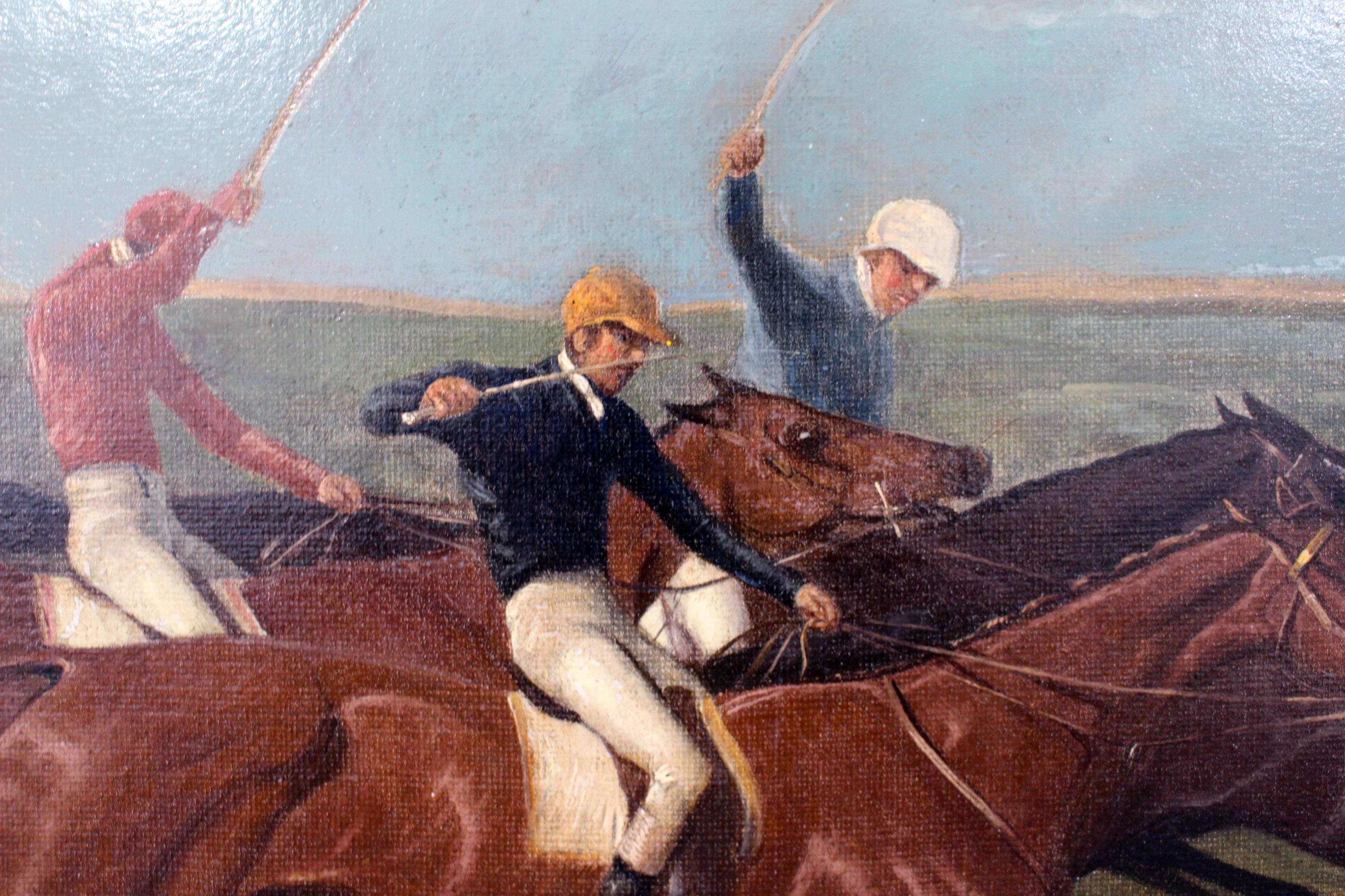 Excellent example of 19th century sporting painting with amazing color and detail.