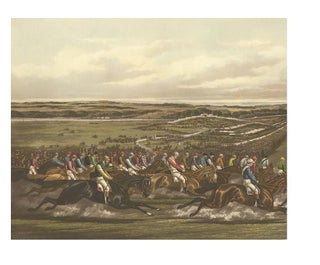 Antique Horse Racing Print 'Tattenham Corner' in England, circa 1900, view 3