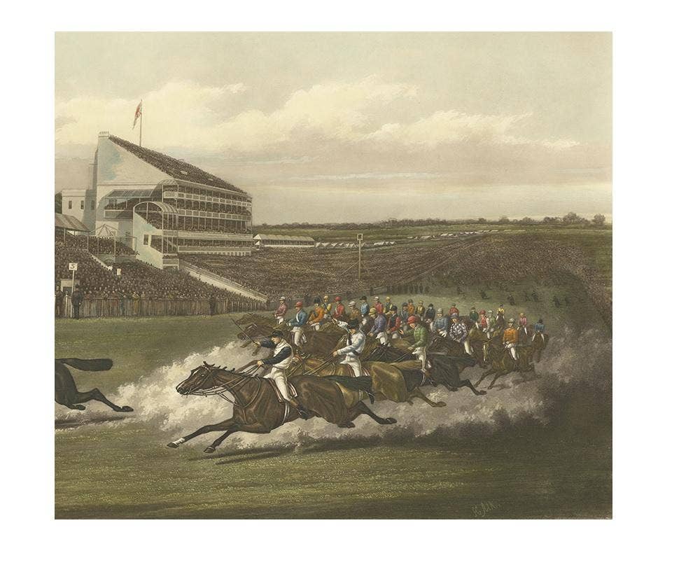 Antique Horse Racing Print 'The Winning Post' Made after H. Alken, circa 1900