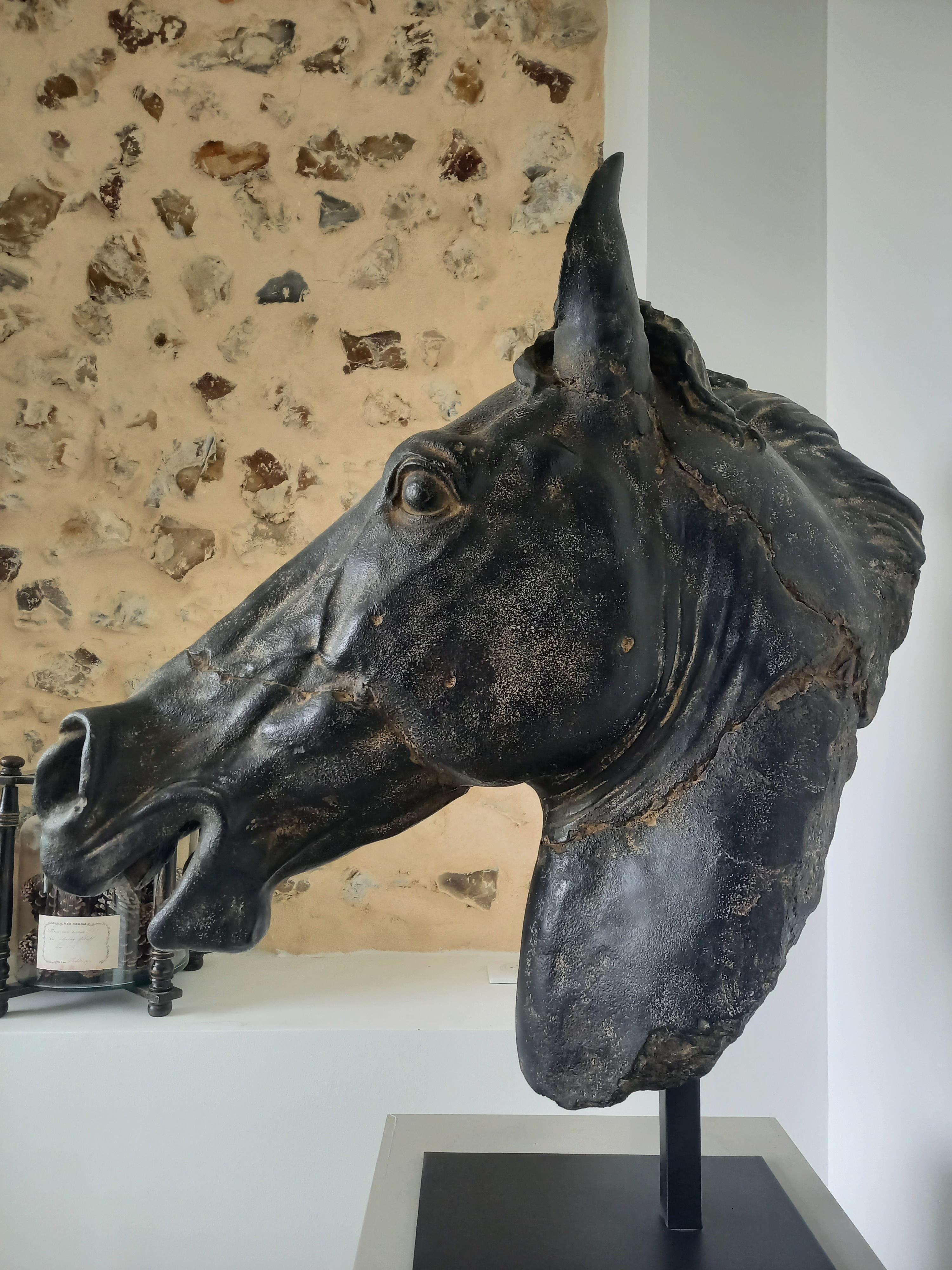 French Antique Horse Sculpture Reproduction For Sale