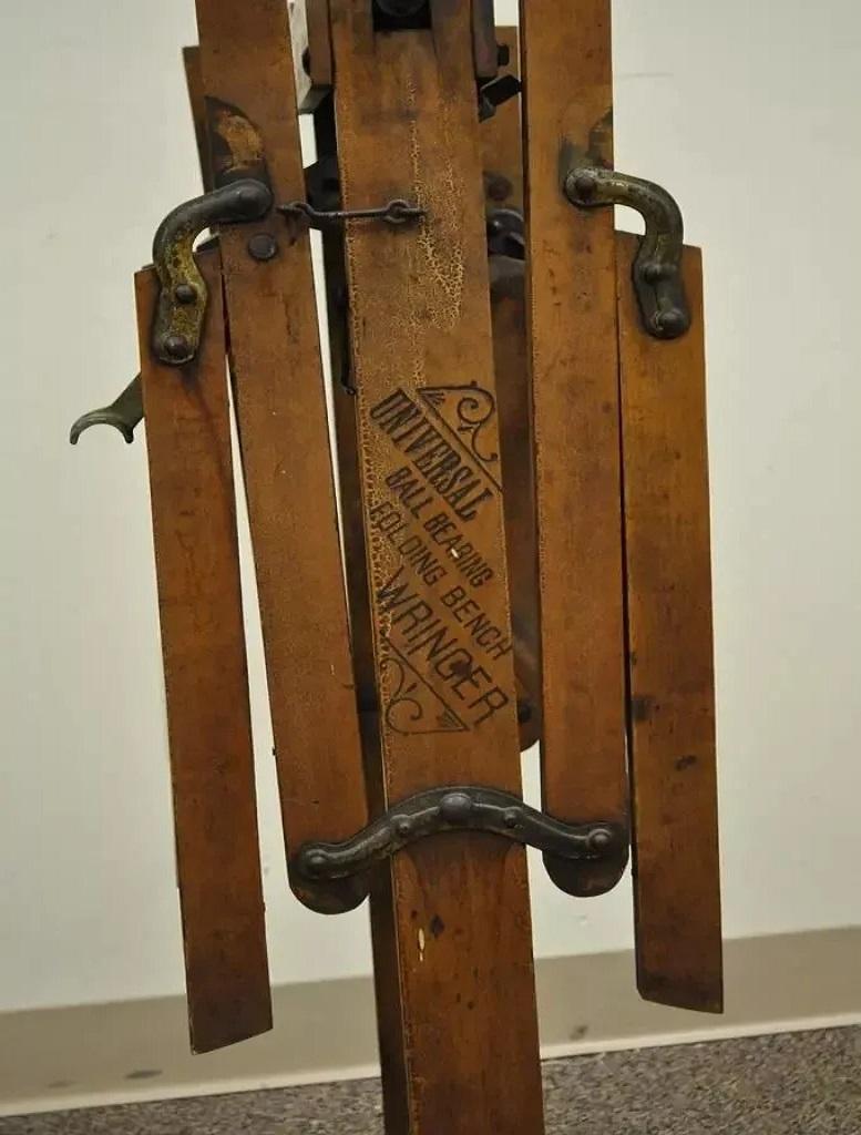 Metal Antique Horse Shoe Brand Universal Ball Bearing Folding Clothes Wringer Bench For Sale