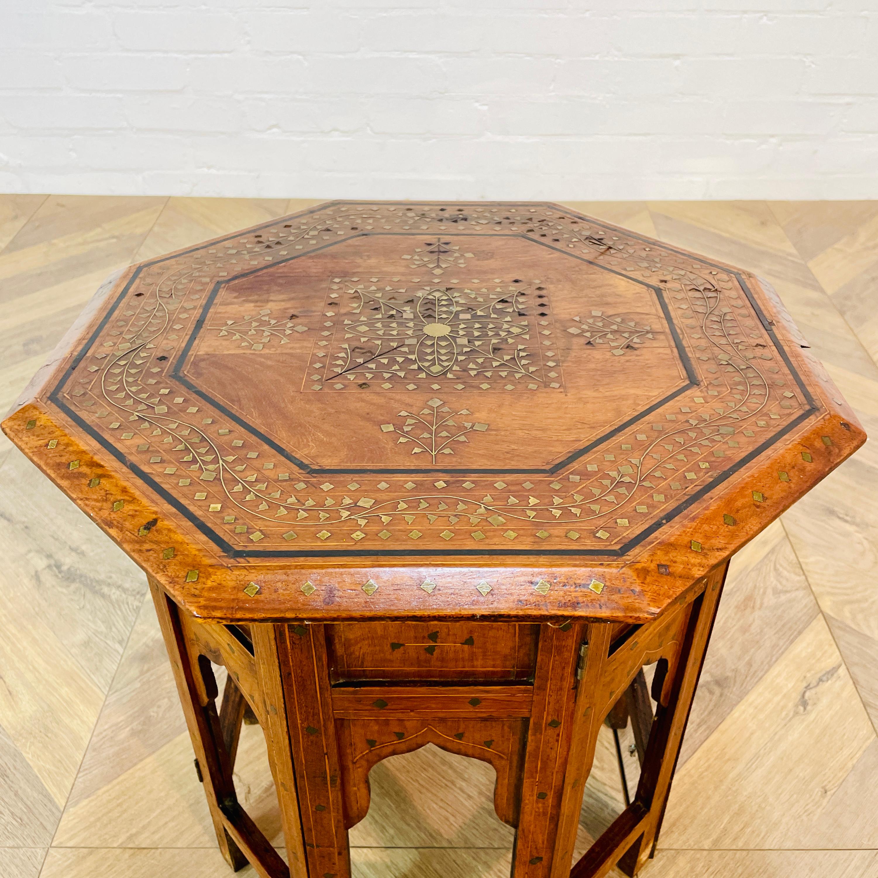 Antique Hoshiarpur Folding Occasional Table, circa 1900s For Sale 3