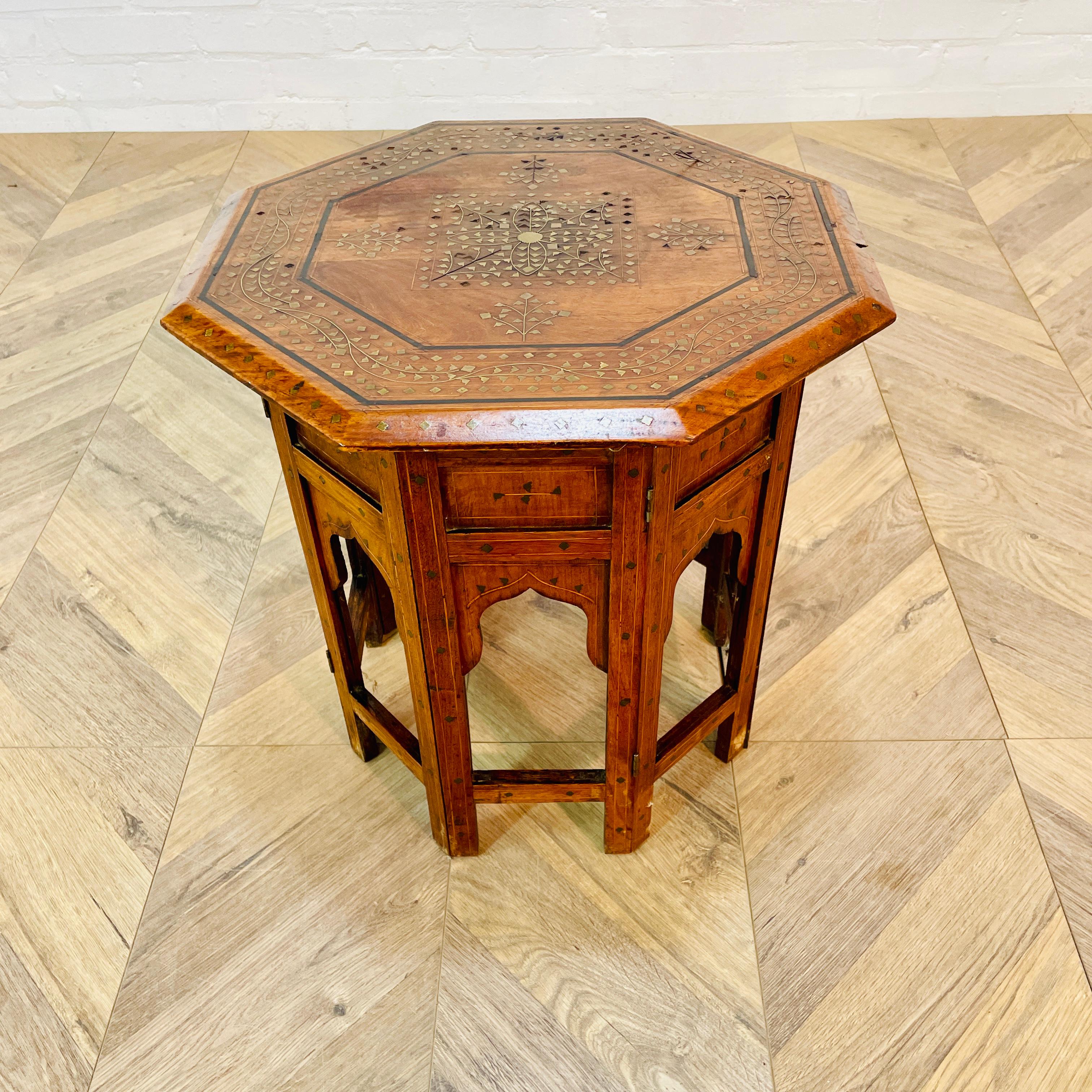 Antique Hoshiarpur Folding Occasional Table, circa 1900s For Sale 1