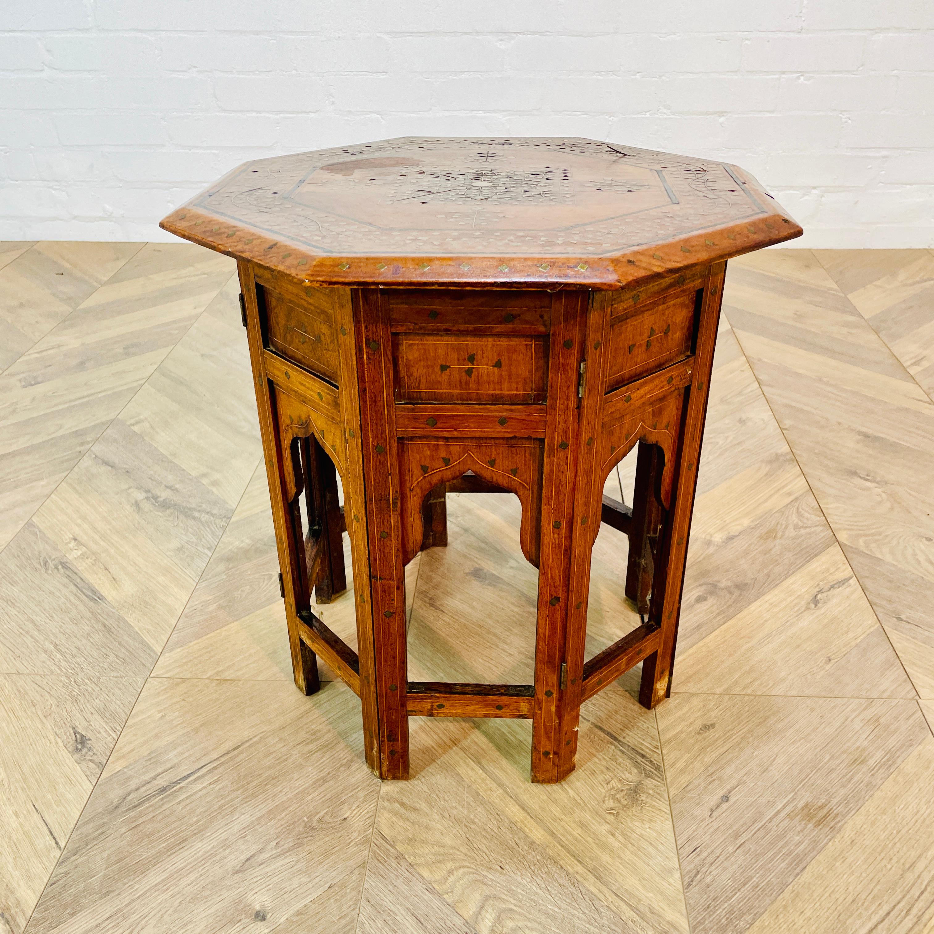 Antique Hoshiarpur Folding Occasional Table, circa 1900s For Sale 2