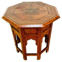 Antique Hoshiarpur Folding Occasional Table, circa 1900s