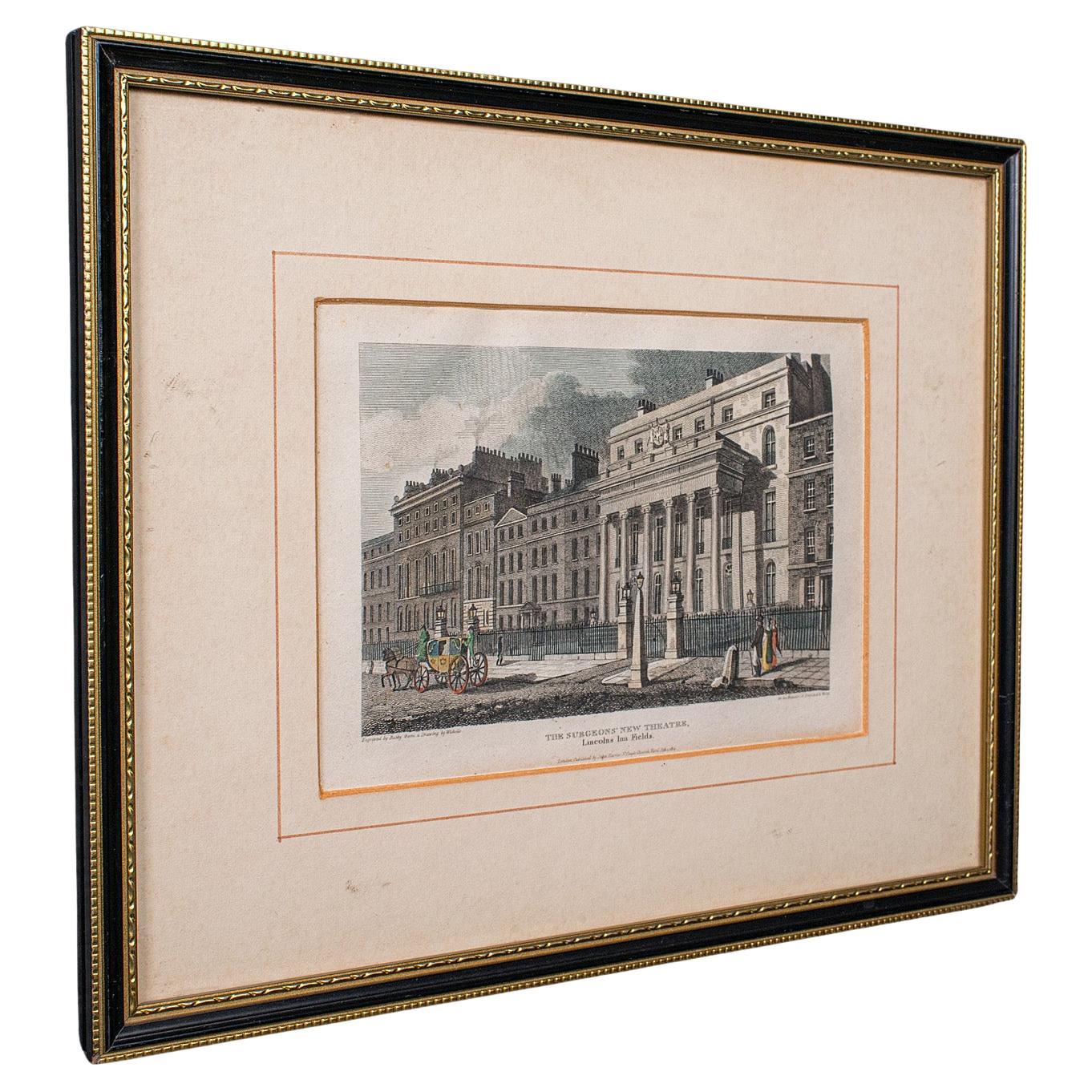 Antique Hospital Picture, Lincoln
s Inn Fields, London, Art, Medical, Victorian For Sale