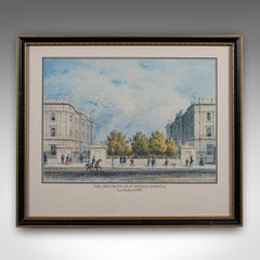 Cuadro Antiguo Hospital, Santo Tomás de Londres, Grabado, Arte, Médico, Victoriano