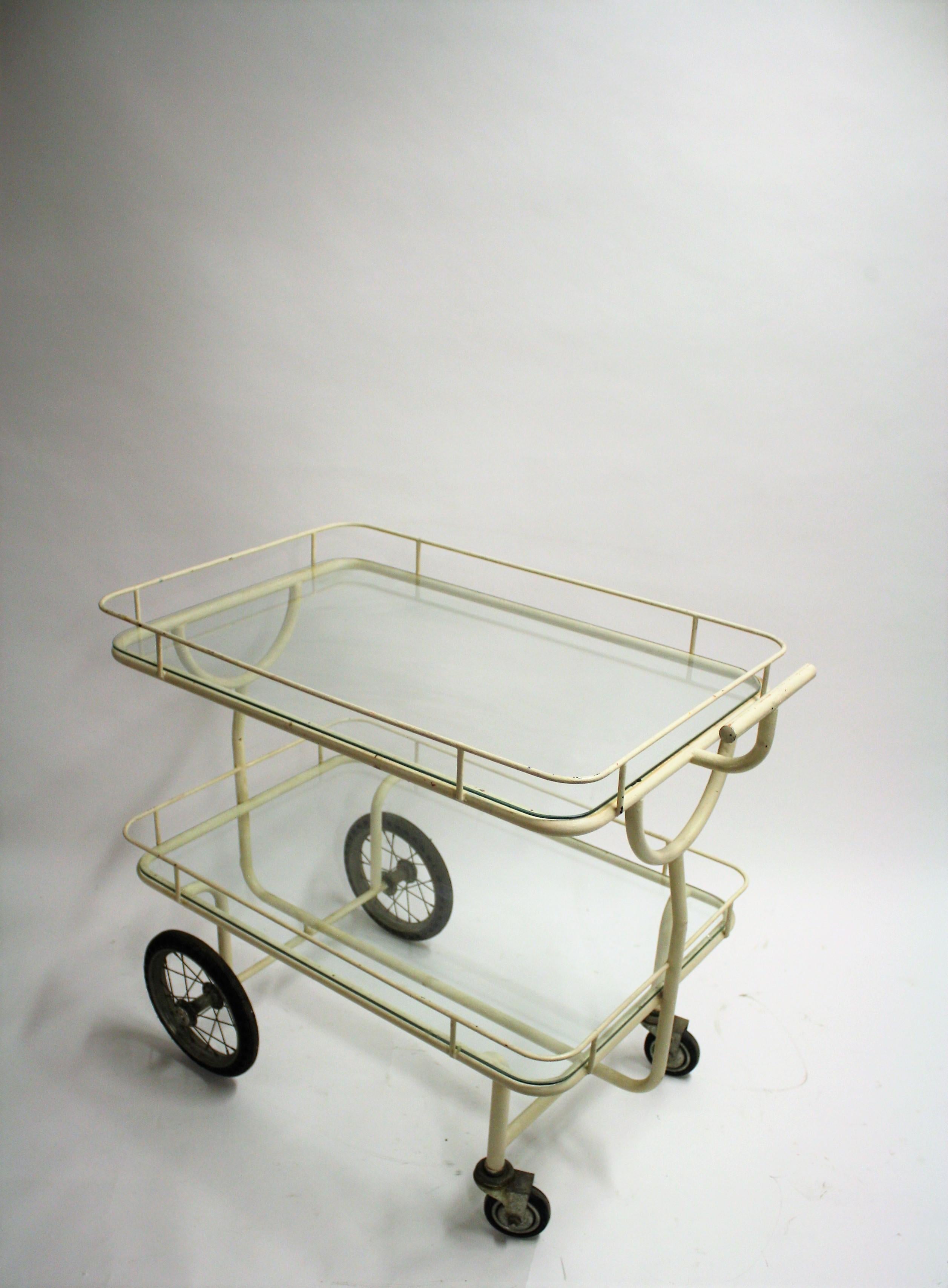 Industrial Antique Hospital Trolley, 1940s