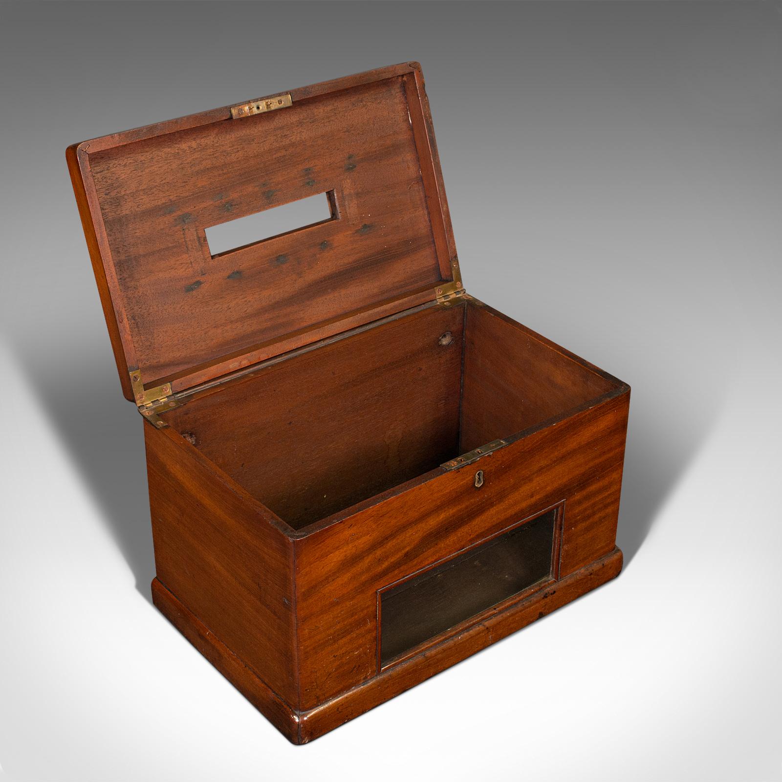 Antique Hotel Post Box, English, Telegram, Ballot Case, Victorian, Circa 1900 2
