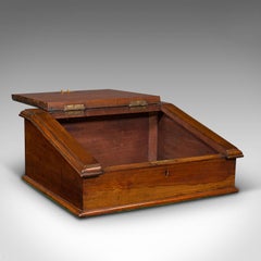 Antique Hotel Reception Correspondence Box, English, Writing Slope, Edwardian