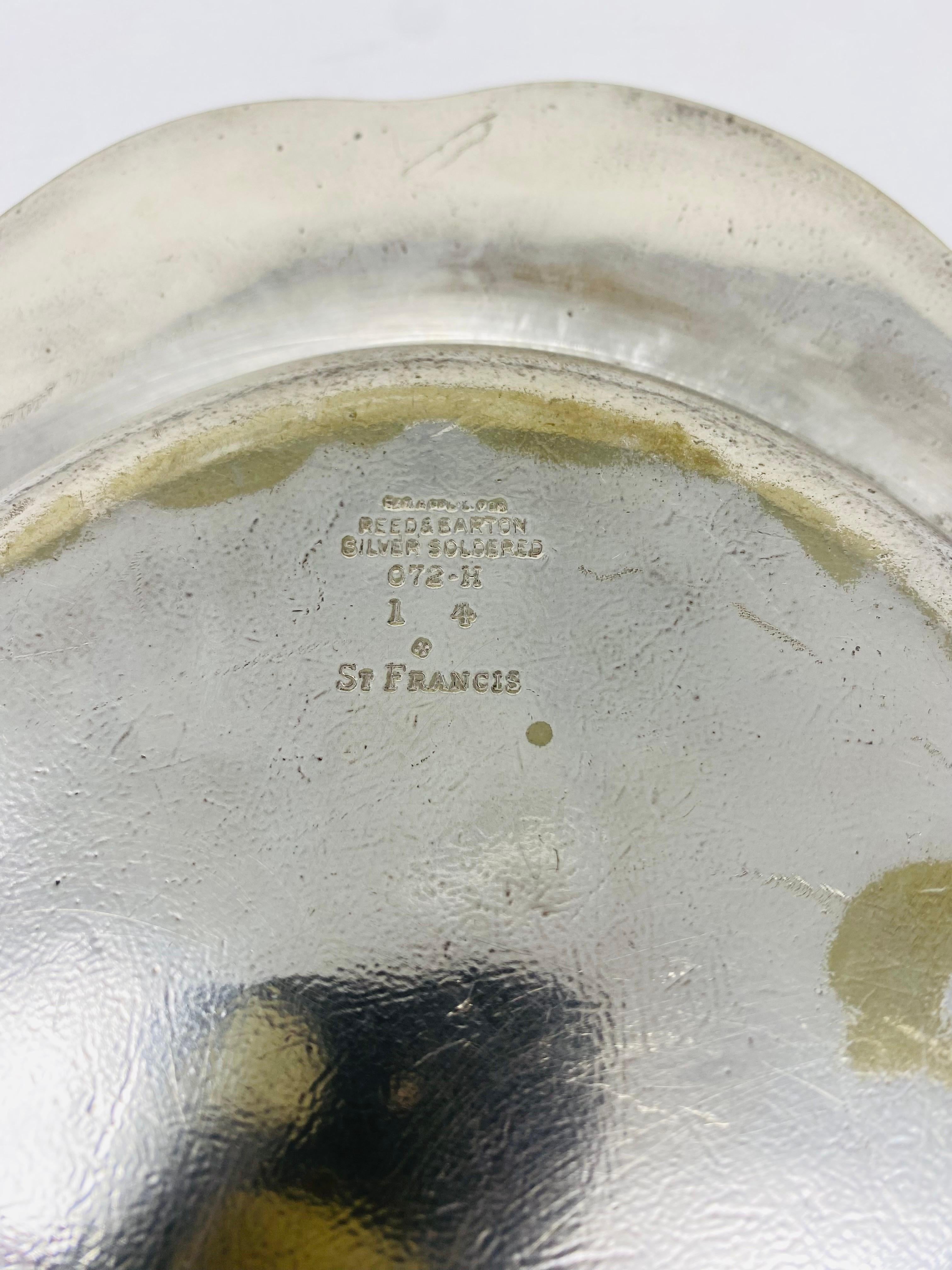 Bandeja para servir chapada en plata Hotel St. mediados del siglo XX en venta