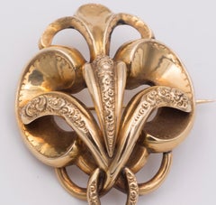 Antique "House of Bourbon" Gold Brooch