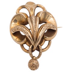 Antique "House of Bourbon" Gold Brooch