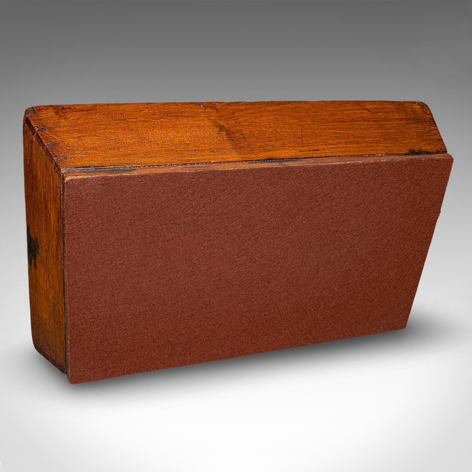 Antike Haushälterin, englische Eiche, Besteckkasten, Trug, Arbeitskasten, georgianisch im Angebot 3