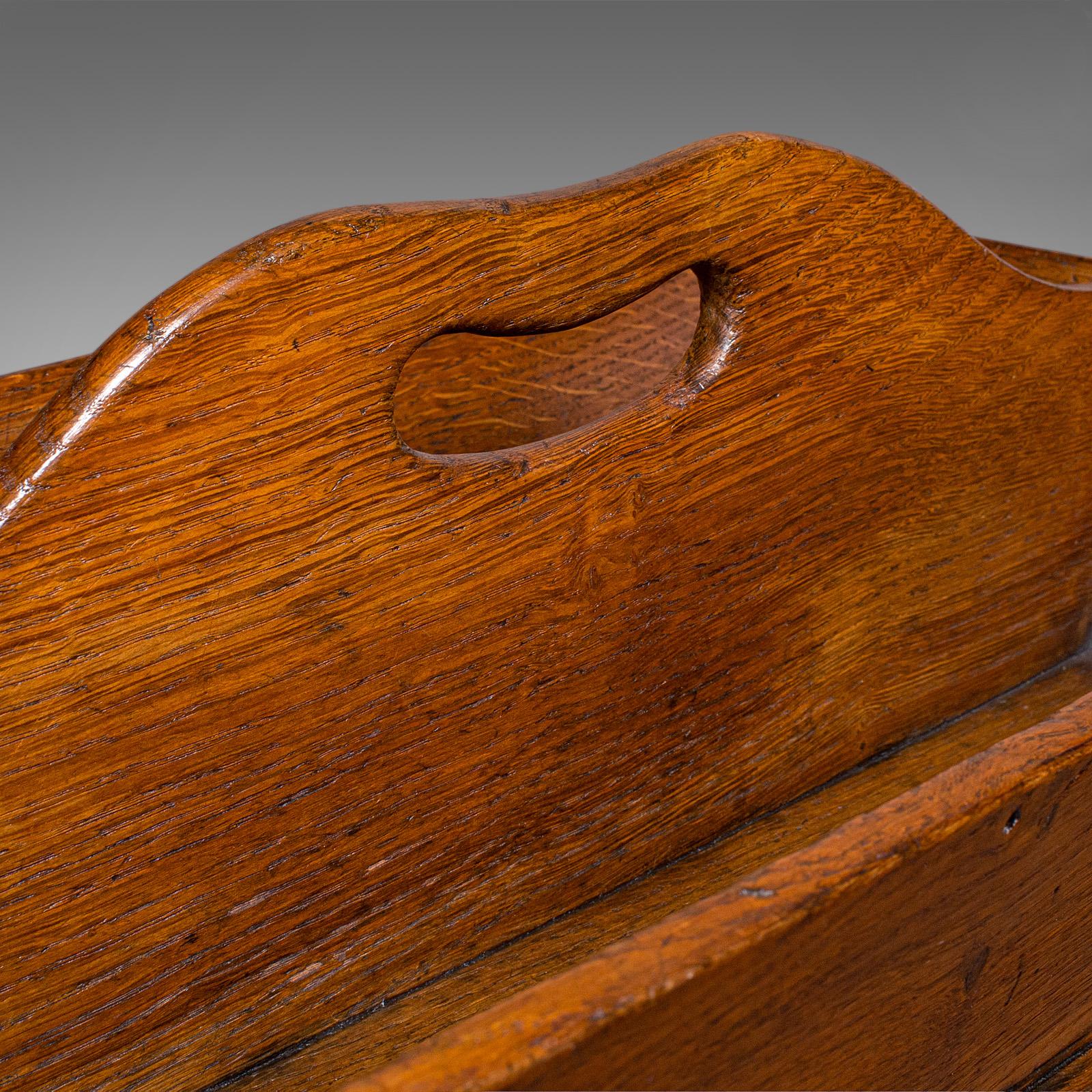 Antike Haushälterin, englische Eiche, Besteckkasten, Trug, Arbeitskasten, georgianisch (Eichenholz) im Angebot