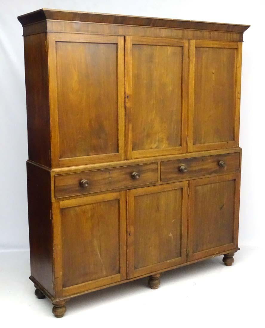 Antique Housekeepers Cupboard Cabinet Mahogany Victorian 19th Century 12