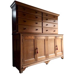 Antique Housekeepers Cupboard Dresser Oak Victorian 19th Century, circa 1865