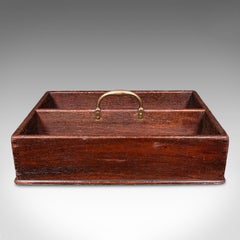 Antike Dienstmädchenkiste, Englisch, Arbeitsbox, Tablett, Landhaus, georgianisch