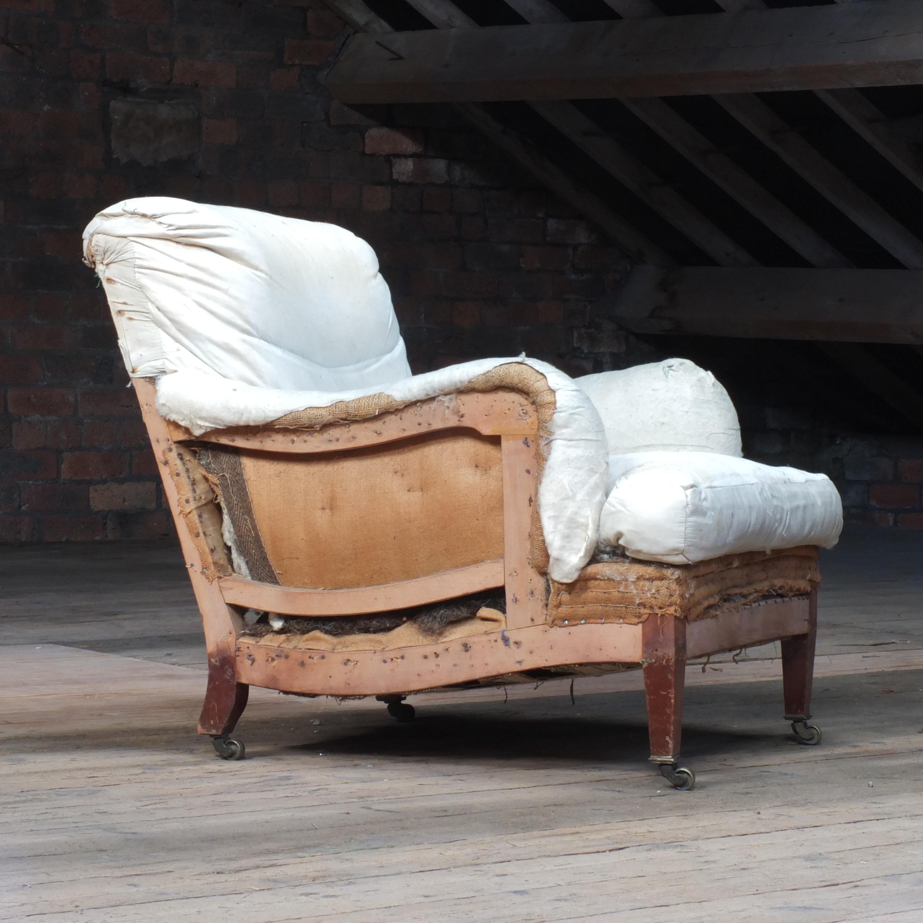 20th Century Antique Howard and Sons Bridgewater Armchair English, c1900