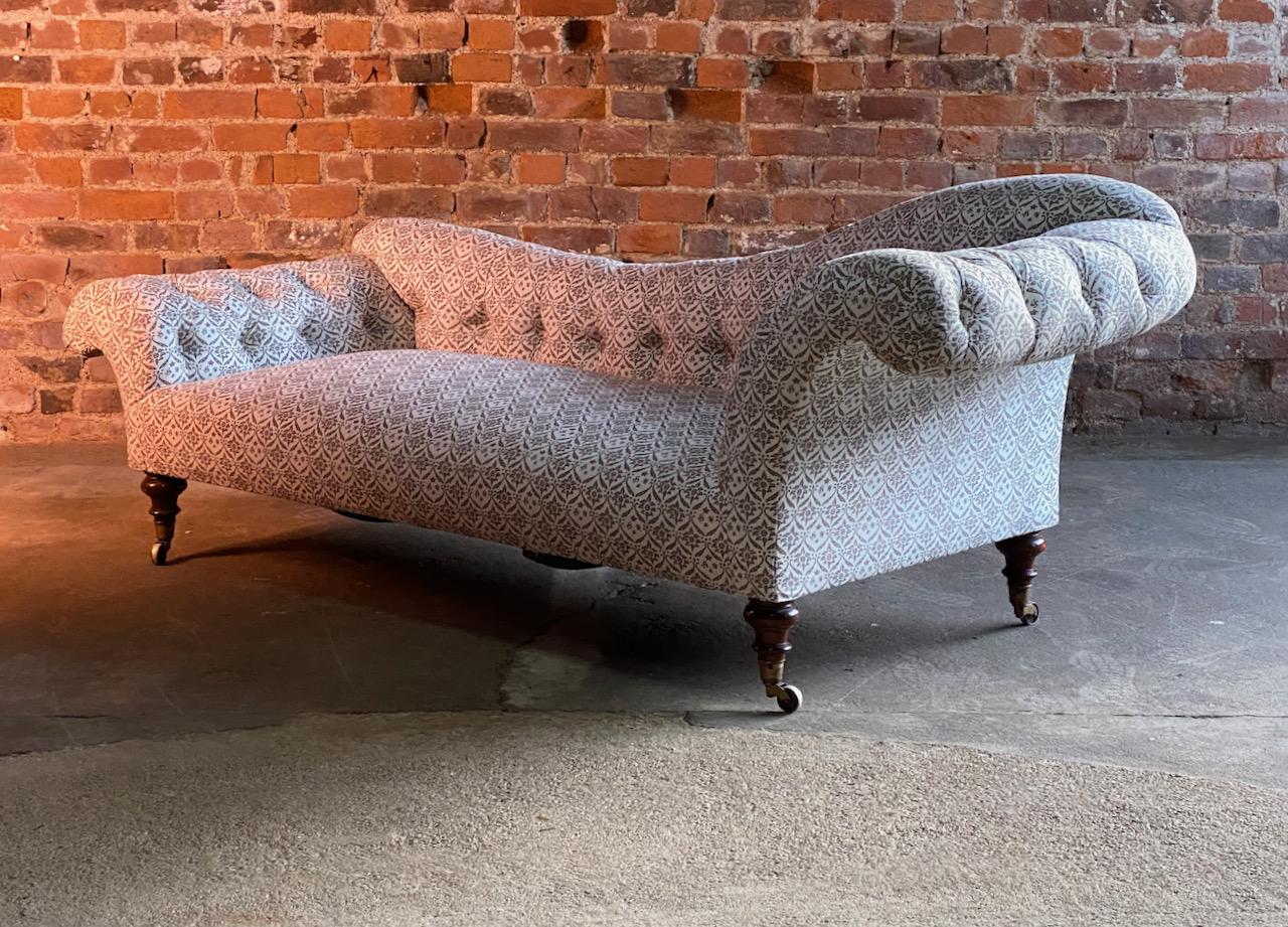 Antique Howard and Sons Chaise Longue 19th Century, circa 1870 In Good Condition In Longdon, Tewkesbury