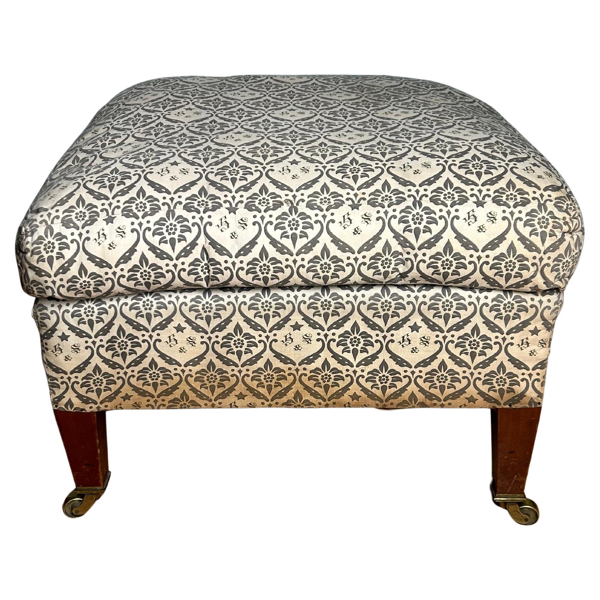 Antique Howard and Sons Upholstered Stool